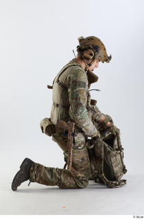 Frankie Perry US Recon Kneeling with Backpack kneeling whole body…